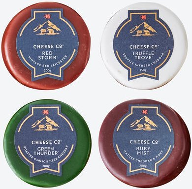 4-tlg-Set Walisischer Cheddar, 3 x 200 g, 1 x 150 g, rein natürliche Zutaten