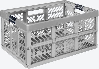 Thumbnail - Faltbox 45 l - 50 kg Tragkraft, Soft-Touch-Griffe, passt in Einkaufswagen, faltbar & platzsparend, robust, vielseitig, f...