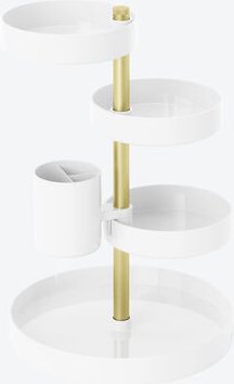 Make-up Organizer, modernes Design, platzsparend mit 5 drehbaren, höhenverstellbaren Etagen (360°), 60 % Polystyrol, 35 ...