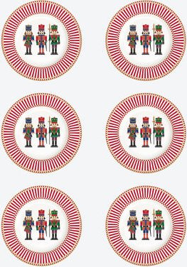 Dessert-/Salatteller Nussknacker, ø 19 cm, 6 Stück, Porzellan