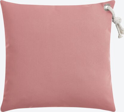 Kissenhülle Uni mit Kordel, 40 x 40 cm, Koralle