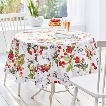 Thumbnail - Tischdecke Kirschen, beschichtet, Ø 150 cm