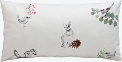 Kissenbezug Mako-Satin-Bettwäsche "Tiere des Waldes", 40 x 80 cm, 100 % Baumwolle