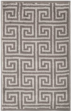 Handtuch, Mäander-Design, 100 % Baumwolle, Frottier-Velours-Qualität, flauschig und weich, sehr saugfähig, 55/100 cm