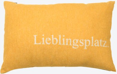 Kissenhülle Velours 40x60 cm - Jacquardgewebt, hoher Baumwollanteil, verdeckter Reißverschluss - Gelb/Grau - Hochwertige...