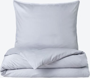 Uni,-Satin-Bettwäsche, 1 cm Stehsaum, 155 x 220 + 80 x 80 cm, Silber