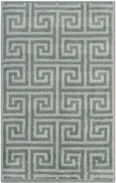 Handtuch, Mäander-Design, 100 % Baumwolle, Frottier-Velours-Qualität, flauschig und weich, sehr saugfähig, 55/100 cm