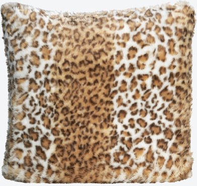 Webpelzkissen Schneeleopard, 45 x 45 cm