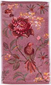 Velour-Gästehandtuch "Garden", Mauve, 30 x 50 cm, 100 % Baumwolle, waschbar bei 60 °C, trocknergeeignet