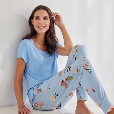 Uni-Halbarm-Shirt, Blau