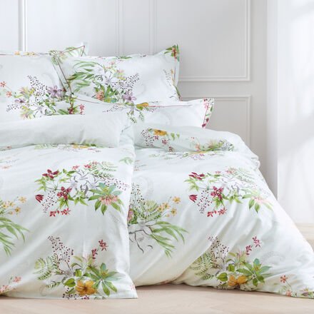 Satin-Bettwäsche Tropic Garden, 155 x 220 cm