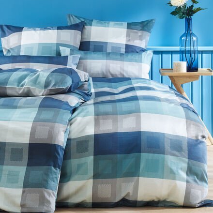 3-tlg. Bettwäsche-Set 155 x 220 cm - 100 % Baumwolle, Schweizer Premium-Satin, mit Reißverschluss, OEKO-TEX® STANDARD 10...