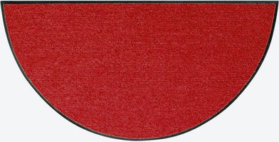 Fußmatte, 50 x 75 cm, halbrund, rot