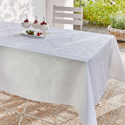 Tischdecke mit Medaillon-Muster 150 x 200 cm - Flüssigkeits- & Fleckenschutz, dauerhafte Beschichtung, abwischbar, Baumw...