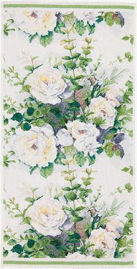 Chenille-Handtuch Pfingstrose, 50 x 100 cm