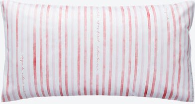 Bio-Satin-Kissenbezug, Stripes 40 x 80 cm, Rot