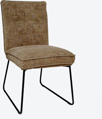 Kufen-Stuhl, Leinen-Optik, Taupe