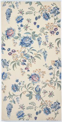 Thumbnail - Velour-Duschtuch "Garden", Weiß, 70 x 140 cm, 100 % Baumwolle, waschbar bei 60 °C, trocknergeeignet