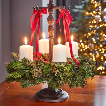 Adventskranz Kerzen, Farbe: Elfenbein, 4 Stück