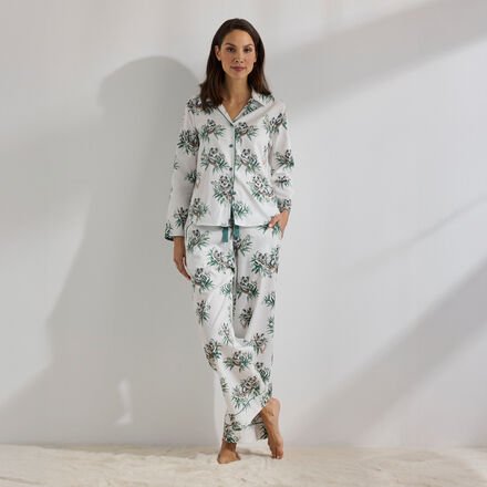 Damen-Pyjama mit Koalabären-Motiv - 60 % Baumwolle, 40 % Modal, Größe 42, Maschinenwäsche 40 °C