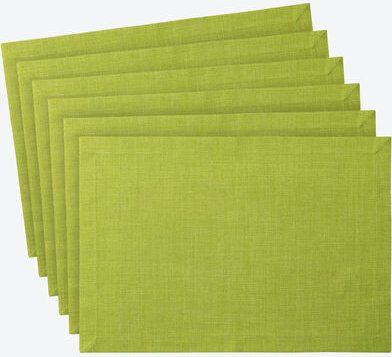 Thumbnail - Tischsets Uni-Fleckgeschützt, 6er-Set, hellgrün, 35 x 50 cm