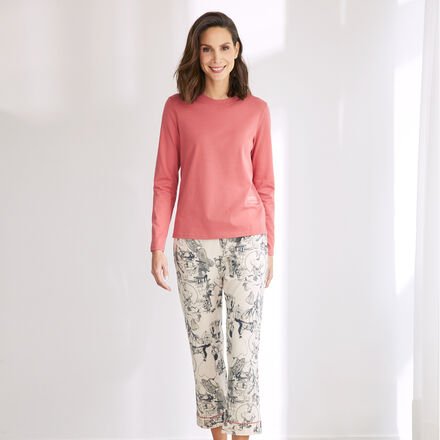 Hose 7/8 Alice, 47 % Baumwolle, 47 % Modal, 6 % Elasthan, Bund mit elastischem Gummizug, waschbar bei 40 °C