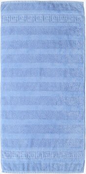 Frottee Handtuch 50 x 100 cm Mäander Mittelblau, 100 % Baumwolle, 554 g/m², OEKO-TEX® STANDARD 100, Maschinenwäsche 60 °...