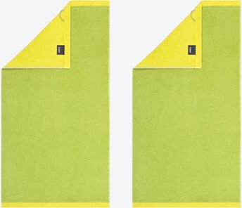 Cawö Gästetuch 2er-Set - 100 % Baumwolle, Hellgrün, 30/50 cm