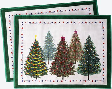 Thumbnail - Weihnachtsbäume Tischset, 37 x 48 cm, 2 Stück
