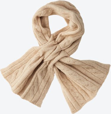 Kaschmir-Schal mit Schlaufe, Beige