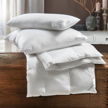 3-Kammer-Kissen Daune mit Zirbe, 80 x 80 cm