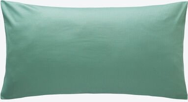 Thumbnail - Jersey-Kissenbezug Lines - 40/80 cm, feines Linienmuster in Grün, 100 % Baumwolle