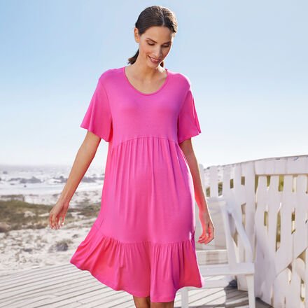 Kleid Halbarm, Pink
