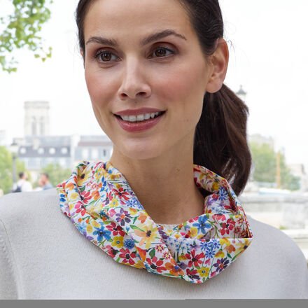 Loop-Schal Millefleurs - 100 % Baumwolle, Magnetverschluss