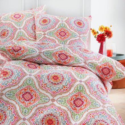 Thumbnail - Seersucker-Bettwäsche "Mandala" - Seersucker Bettwäsche 155/220 + 80/80 cm, 100 % Mako-Baumwolle, OEKO-TEX® STANDARD 100...