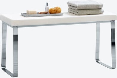 Thumbnail - Bank weiß , Chrom 102 x 35 x 50 cm