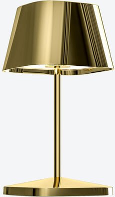 Outdoor-Tischleuchte Petit, Gold, inkl. Ladestation, Akkuleistung ca. 6, 5 Stunden, Aluminium, 10 x 10 x 20 cm (B/T/H), ...