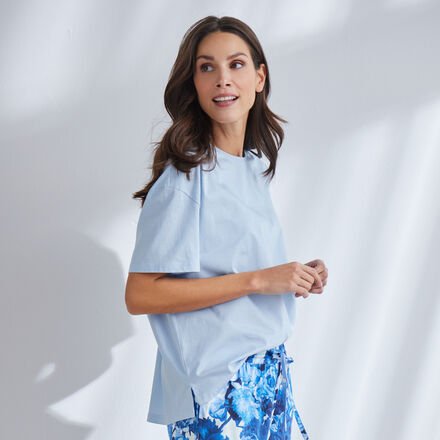 Uni-Kurzarm-Shirt, Hellblau