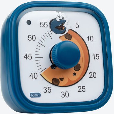 Cookie Monster Lernuhr für Kinder - visueller Timer, max. 60 Min., farbig, anpassbarer Alarm, hilft beim Zeitgefühl, ide...
