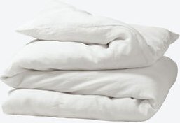 Uni-Leinen-Bettbezug, 155 x 220 cm, Creme