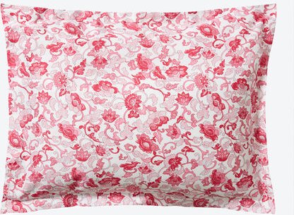 Kissenbezug Floral, 40 x 80 cm, rot