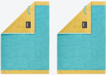Cawö Gästetuch 2er-Set - 100 % Baumwolle, Türkis, 30/50 cm