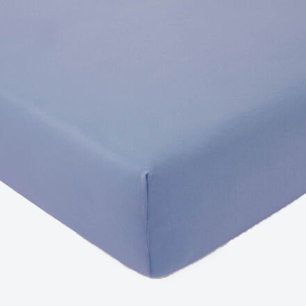 Topper-Spannbetttuch, Zwirn-Jersey, 100 x 200 cm, Hellblau