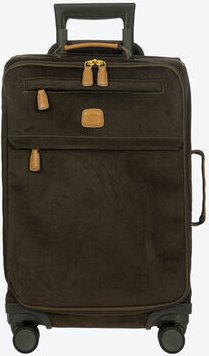 Brics Reisekoffer Life M - Handgepäck, 4 Rollen, 44 x 25 x 71 cm, lebenslange Garantie, Rindslederbesatz, gefertigt in I...