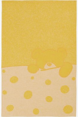 Babydecke Teddy, gelb, 45 x 60 cm
