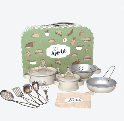 Kinderkoffer Küchenset, 29 x 20 x 9 cm (B/T/H), Set mit 13 Teilen, für Kinder ab 3 Jahren