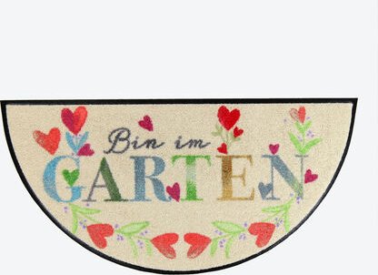 Sauberlaufmatte Garten, 42 x 85 cm, halbrund