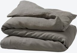 Uni-Leinen-Bettbezug, 155 x 220 cm, Dunkelgrau