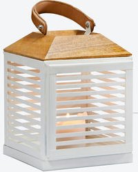 Thumbnail - Laterne weiss, Größe S, 20 x 20 x 25 cm, wiegt 2,2 kg