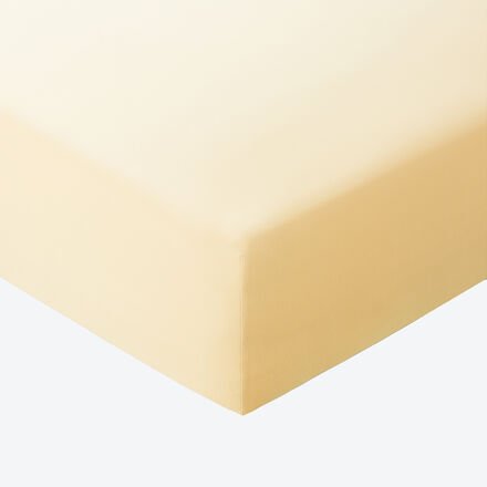 Jersey-Betttuch, 100 x 200 cm (B 90/100 bis L 190/220 cm), Farbe Gelb